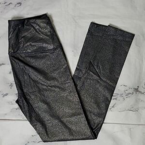 Victoria's Secret Victoria Sport Black Silver Shimmer Leggings